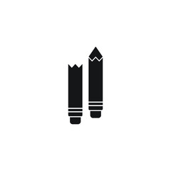 Icon vector graphic of pencil crush, good for template
