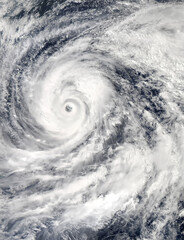 Satellite view of a hurricane. Weather forecast concept. Elements of this image furnished by NASA.
