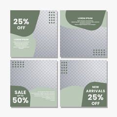 social media post templates for discounts, sales and offers. online media content promotions and marketing element. Square photo template for online ads, print flyer, brochures, cards, online ads