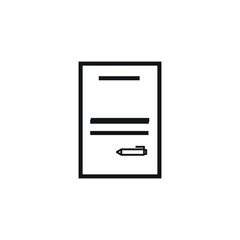 Icon vector graphic of letter, paper, good for template web etc
