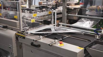 Shrink film wraping machine in food industry