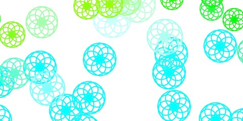 Light Blue, Green vector layout with circle shapes.