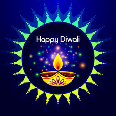 Happy Diwali festival, background, vector illustration, sale banner