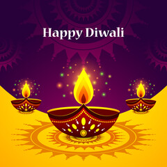 Happy Diwali festival, background, vector illustration, sale banner