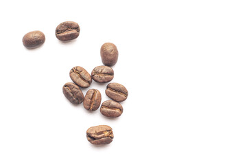 coffee beans isolated on white