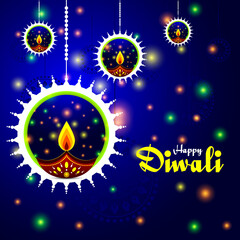Happy Diwali festival, background, vector illustration, sale banner