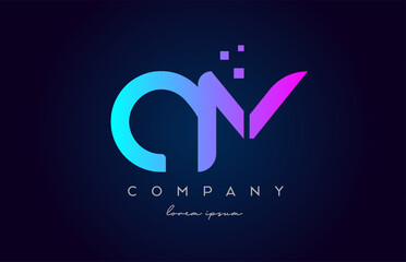 CM C M alphabet letter logo icon combination. Creative design for company and business in blue pink colours