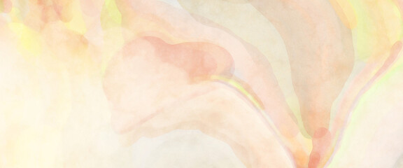 Watercolor abstract painting with pastel colors. Soft color painted illustration of calming composition for poster, wall art, banner, card, book cover or packaging. Modern brush strokes painting.