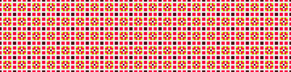 Fototapeta premium Abstract Cross Pattern Dots Logo generative computational art illustration