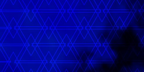 Dark BLUE vector background with polygonal style.