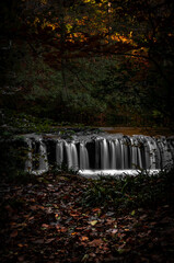 waterfall in autumn