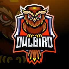 Owl bird mascot. esport logo design