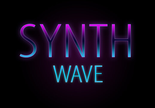 Synth Wave Style Text Effect