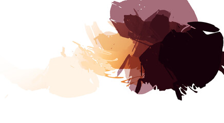 Naklejka premium Painted artistic creation. Brushed vibrant wallpaper. Unique and creative illustration. Abstract background of colorful brush strokes.