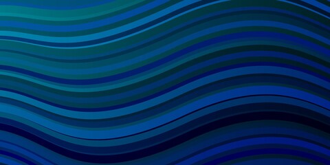 Dark Blue, Green vector background with curves.