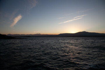 Island at sunset