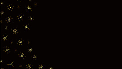 Black background, with gold star design