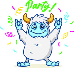 Funny Yeti vector character design