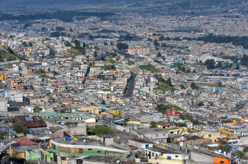 Panorama over Quito, Pichincha Province, Ecuador
