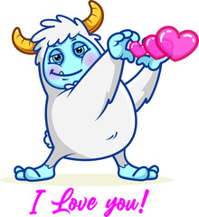 Funny Yeti vector character design