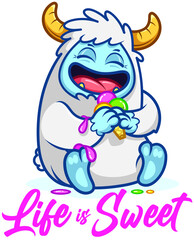 Funny Yeti vector character design