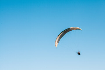 paragliding in the sky