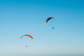paragliding in the sky
