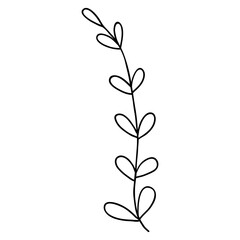 Simple floral doodle icon