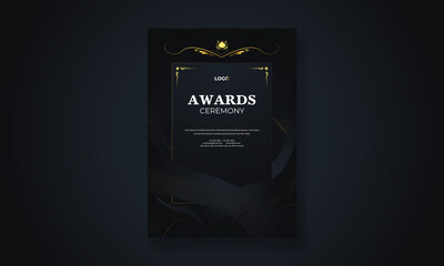 The luxury award ceremony flyer poster design template