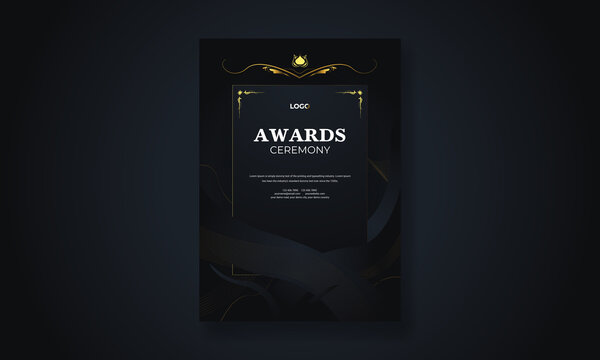 The luxury award ceremony flyer poster design template