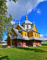 Wooden orthodox church in Gladyszow, Low Beskids,  Poland