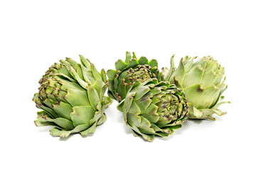 Obraz premium Green, fresh artichokes close-up