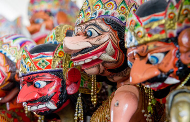 Obraz premium Wooden Puppet called Wayang Golek originated from Indonesia