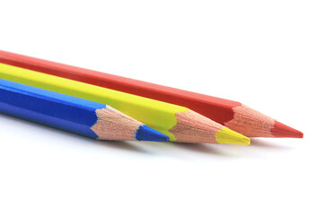 color pencils isolated on white background