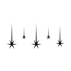 Falling stars icon isolated on white background