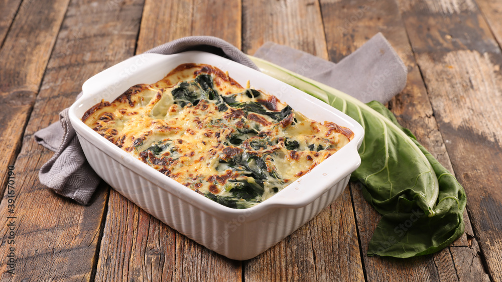 Canvas Prints baked chard with cream and cheese- gratin