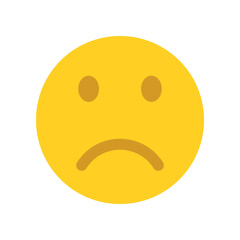 Upset emoji face. Emoticons icon.