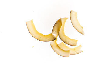 fruit chips on the white background