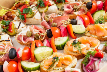 Christmas appetizers in the box