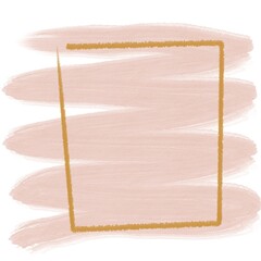 Gold frame with pink background 