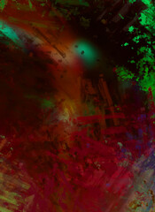 Brushed Painted Abstract Background. Brush stroked painting. Artistic vibrant and colorful wallpaper.