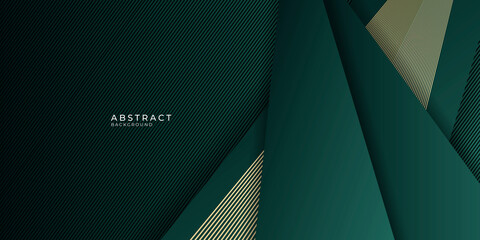 Green gold abstract luxury background. Vector illustration design for presentation, banner, cover, web, flyer, card, poster, wallpaper, texture, slide, magazine