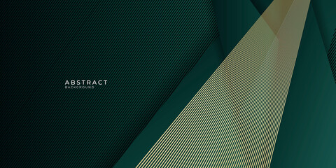Green gold abstract luxury background. Vector illustration design for presentation, banner, cover, web, flyer, card, poster, wallpaper, texture, slide, magazine