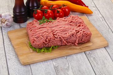 Raw turkey minced meat