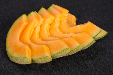 Sliced tasty sweet sliced melon