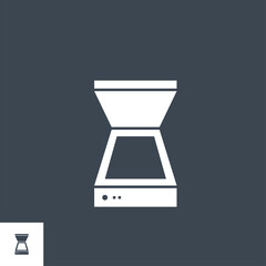Scanner related vector glyph icon. Isolated on black background. Vector illustration.