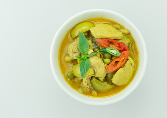 Thai food Green curry with chicken