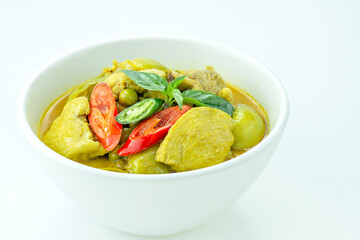 Thai food Green curry with chicken