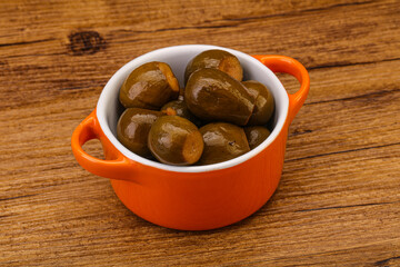 Marinated feijoa in the bowl