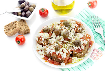 National Cretan, Greek snack (dakos).